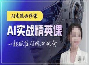 AI实战精英课,chatgptAI实战教程,一起抓住AI风口的机会-任任的小木屋 - 热点知汇