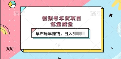 视频号年货项目，流量贼猛，早布局早挣钱，日入上k-任任的小木屋 - 热点知汇