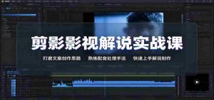 剪影影视解说实战课：打磨文案创作思路，熟练配音处理手法，快速上手解说制作-任任的小木屋 - 热点知汇