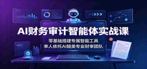 AI财务审计智能体实战课：零基础搭建专属智能工具，单人依托AI媲美专业财审团队-任任的小木屋 - 热点知汇