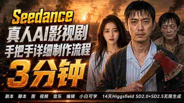 3分钟真人AI影视剧怎么做?SD 2.0手把手完整制作流程|Higgsfield 14天SD 2.0/2.5无限生成-任任的小木屋 - 热点知汇
