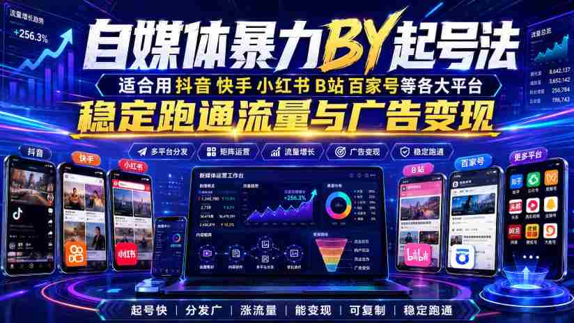 自媒体暴力搬运起号法，适合用抖音快手小红书B站百家号等各大平台，稳定跑通流量与广告变现-任任的小木屋 - 热点知汇