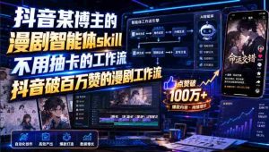 抖音某博主的漫剧智能体skill,不用抽卡的工作流,抖音破百万赞的漫剧工作流-任任的小木屋 - 热点知汇