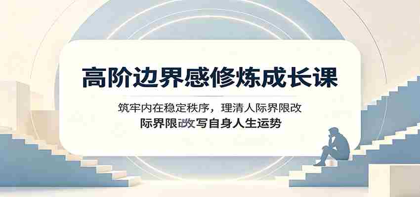 高阶边界感修炼成长课：筑牢内在稳定秩序，理清人际界限改写自身人生运势-任任的小木屋 - 热点知汇