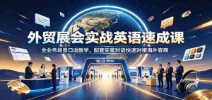 外贸展会实战英语速成课:全业务场景口语教学,配套实景对话快速对接海外客商-任任的小木屋 - 热点知汇
