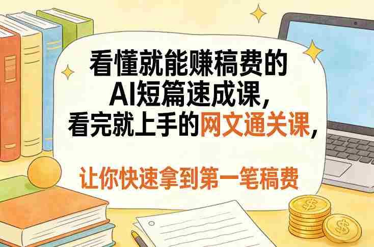 看懂就能賺稿费的AI短篇速成课，看完就上手的网文通关课，让你快速拿到第一笔稿费（更新8月）-任任的小木屋 - 热点知汇