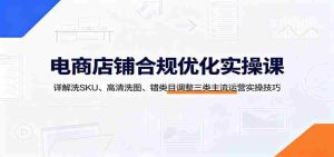 电商店铺合规优化实操课：详解洗SKU、高清洗图、错类目调整三类主流运营实操技巧-任任的小木屋 - 热点知汇