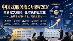 中国式服务增长力课程2026,重新定义服务,让增长持续发生,让业绩增长可以自主、可持续落地-任任的小木屋 - 热点知汇