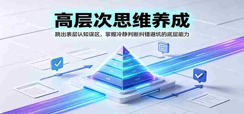 高层次思维养成：跳出表层认知误区，掌握冷静判断纠错避坑的底层能力-任任的小木屋 - 热点知汇