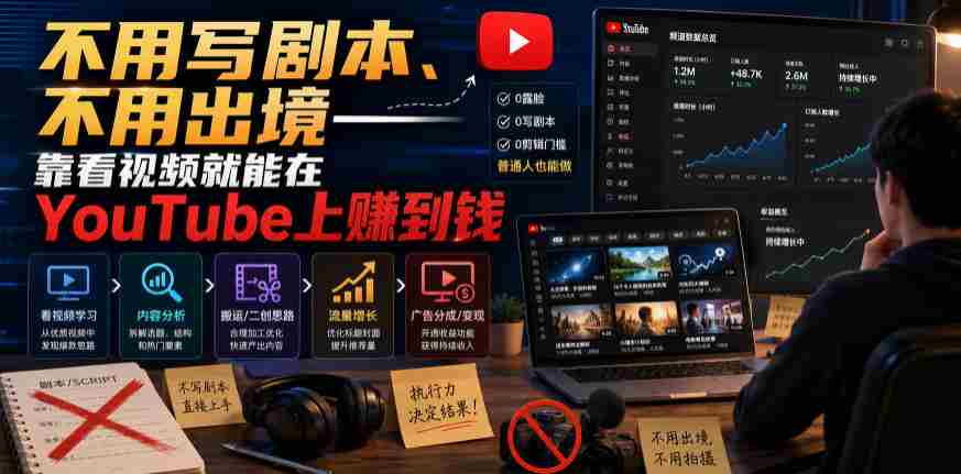 不用写剧本、不用出境——靠看视频就能在YouTube上賺到钱【原创双语字幕】-任任的小木屋 - 热点知汇
