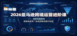 2026亚马逊跨境运营进阶课：适配标题新规，搭建低成本广告体系稳定提升利润-任任的小木屋 - 热点知汇