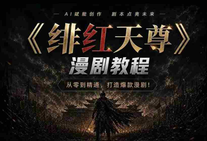 绯红天尊AI漫剧系统教程｜从零入门到精通，工具运用+剧本创作+爆款逻辑+提示词素材+镜头剪辑，全套爆款漫剧落地实战课-任任的小木屋 - 热点知汇
