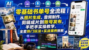 零基础书单号全流程｜从图片生成、音频制作、剪辑成片到账号发布，手把手实操教学，全套热门玩法+实战案例拆解-任任的小木屋 - 热点知汇