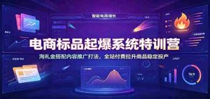 电商标品起爆系统特训营:淘礼金搭配内容推广打法,全站付费拉升商品稳定投产-任任的小木屋 - 热点知汇