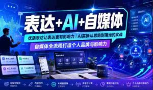 表达+AI+自媒体，优质表达让表达更有影响力|AI实操从思路到落地的实战|自媒体全流程打造个人品牌与影响力-任任的小木屋 - 热点知汇