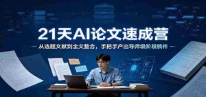 21天AI论文速成营：从选题文献到全文整合，手把手产出导师级阶段稿件-任任的小木屋 - 热点知汇