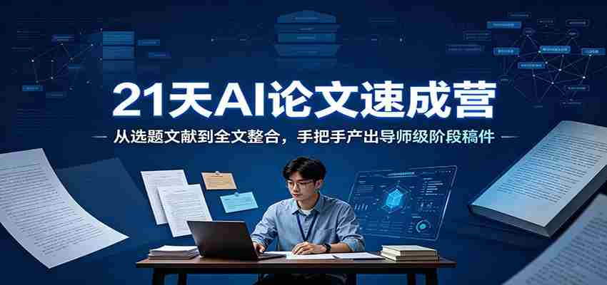 21天AI论文速成营：从选题文献到全文整合，手把手产出导师级阶段稿件-任任的小木屋 - 热点知汇