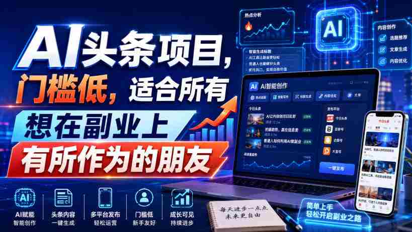 引力圈AI头条项目，门槛低，适合所有想在副业上有所作为的朋友-任任的小木屋 - 热点知汇