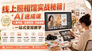 线上照相馆实战秘籍|AI速成课,人像写真、品牌视觉、创意图像一站式变现教学-任任的小木屋 - 热点知汇