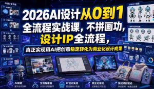 2026AI设计从0到1全流程实战课,不拼画功,设计IP全流程,真正实现用AI把创意稳定转化为商业化设计成果-任任的小木屋 - 热点知汇
