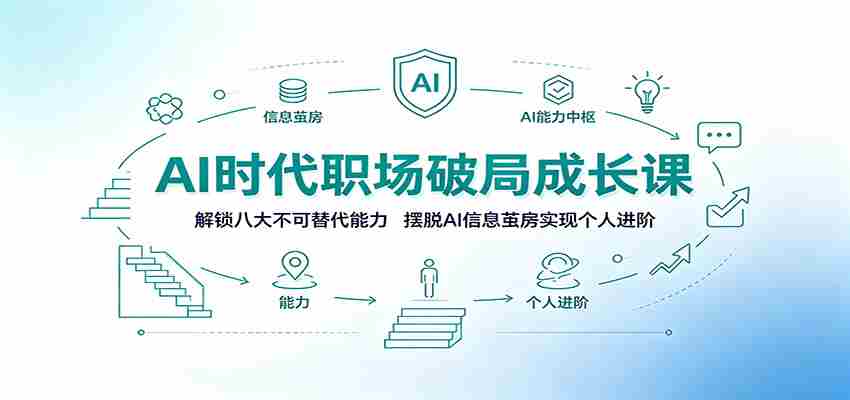 AI时代职场破局成长课：解锁八大不可替代能力，摆脱AI信息茧房实现个人进阶-任任的小木屋 - 热点知汇