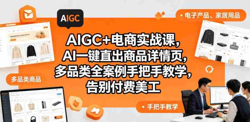 AIGC+电商实战课,AI一键直出商品详情页,多品类全案例手把手教学,告别付费美工(更新0725)-任任的小木屋 - 热点知汇