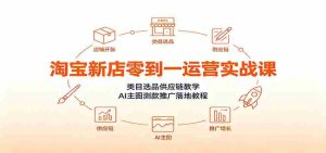 淘宝新店零到一运营实战课:类目选品供应链教学,AI主图测款推广落地教程-任任的小木屋 - 热点知汇