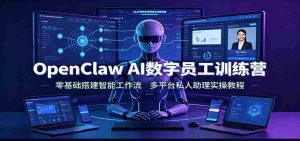OpenClaw AI数字员工训练营：零基础搭建智能工作流，多平台私人助理实操教程-任任的小木屋 - 热点知汇