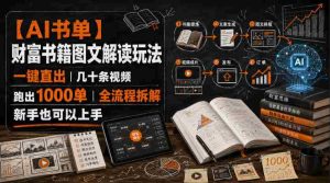 【AI书单】财富书籍图文解读玩法，一键直出，几十条视频，跑出1000单，全流程拆解，新手也可以上手-任任的小木屋 - 热点知汇