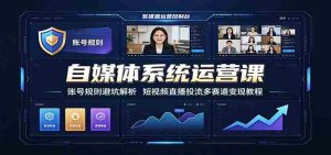 自媒体系统运营课：账号规则避坑解析，短视频直播投流多赛道变现教程-任任的小木屋 - 热点知汇