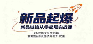 新品链接从零起爆实战课：起品流程深度拆解，新店新品快速破零拉升权重-任任的小木屋 - 热点知汇
