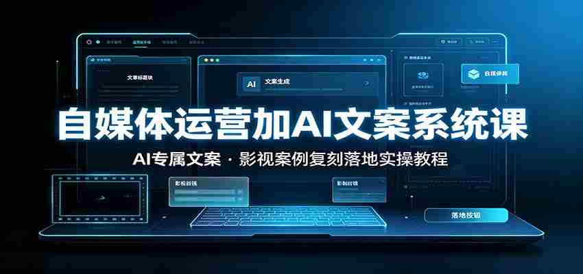 自媒体运营加AI文案系统课：：AI专属文案，影视案例复刻落地实操教程-任任的小木屋 - 热点知汇