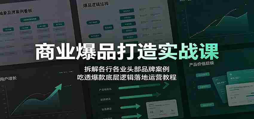 商业爆品打造实战课：拆解各行各业头部品牌案例，吃透爆款底层逻辑落地运营教程-任任的小木屋 - 热点知汇