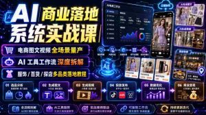 AI商业落地系统实战课｜电商图文视频全场景量产・AI工具工作流深度拆解・服饰/百货/探店多品类落地教程-任任的小木屋 - 热点知汇