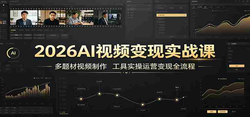 2026AI视频变现实战课:多题材视频制作,工具实操运营变现全流程-任任的小木屋 - 热点知汇