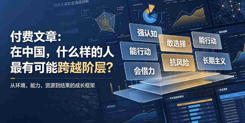 付费文章：在中国，什么样的人最有可能跨越阶层？-任任的小木屋 - 热点知汇
