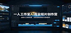一人工作室AI商业短片创作营：全套AI工具库实操，光影品牌叙事成片落地教学-任任的小木屋 - 热点知汇
