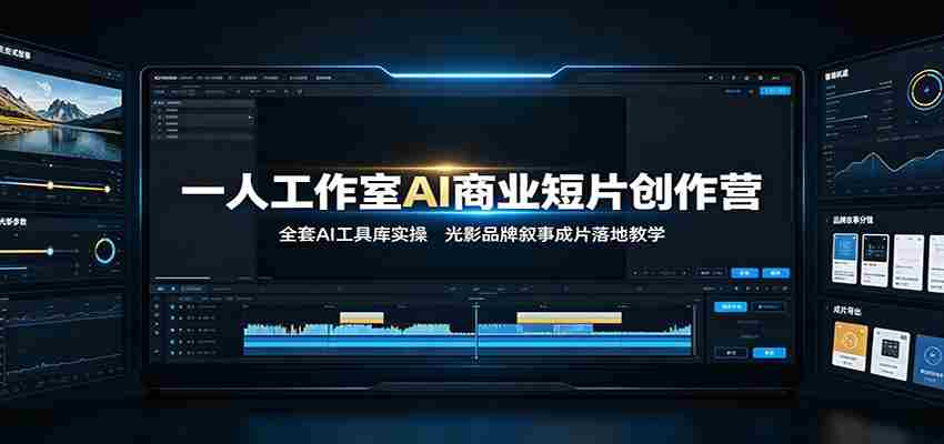 一人工作室AI商业短片创作营：全套AI工具库实操，光影品牌叙事成片落地教学-任任的小木屋 - 热点知汇