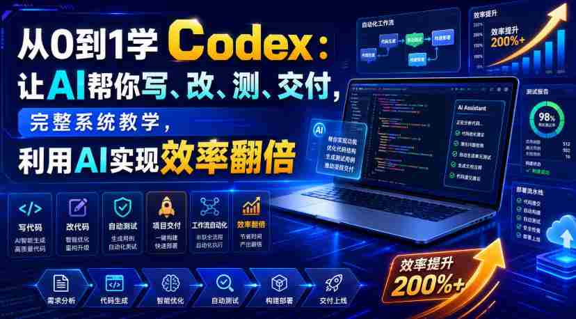 从0到1学Codex：让AI帮你写、改、测、交付，完整系统教学，利用AI实现效率翻倍-任任的小木屋 - 热点知汇