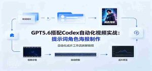 GPT5.6搭配Codex自动化视频实战:提示词角色海报制作,自动化成片工作流拆解教程-任任的小木屋 - 热点知汇