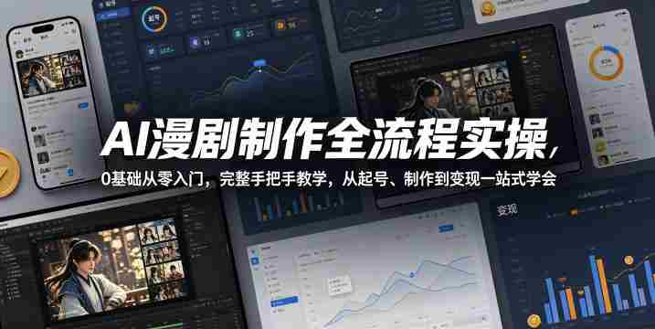 AI漫剧制作全流程实操，0基础从零入门，完整手把手教学，从起号、制作到变现一站式学会（更新）-任任的小木屋 - 热点知汇