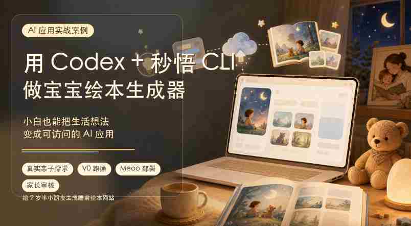AI应用实战案例，用Codex+秒悟CLl做宝宝绘本生成器，小白也能把生活想法变成可访问的AI应用-任任的小木屋 - 热点知汇