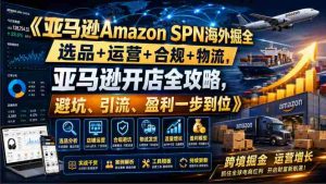 亚马逊Amazon SPN海外掘全,选品+运营+合规+物流,亚马逊开店全攻略,避坑、引流、盈利一步到位-任任的小木屋 - 热点知汇