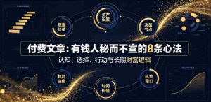 付费文章：有钱人秘而不宣的8条心法-任任的小木屋 - 热点知汇