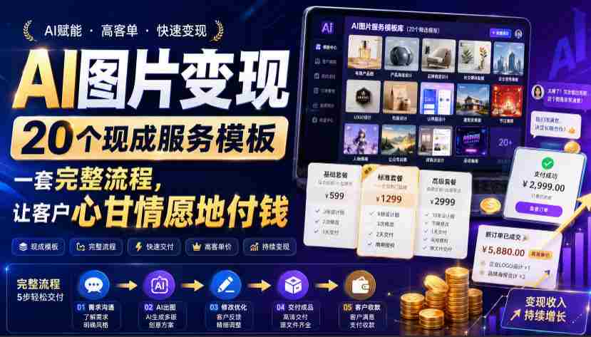 AI图片变现，20个现成服务模板，一套完整流程，让客户心甘情愿地付钱【原创双语字幕】-任任的小木屋 - 热点知汇