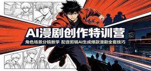 AI漫剧创作特训营:角色场景分镜教学,配音剪辑AI生成爆款漫剧全套技巧-任任的小木屋 - 热点知汇