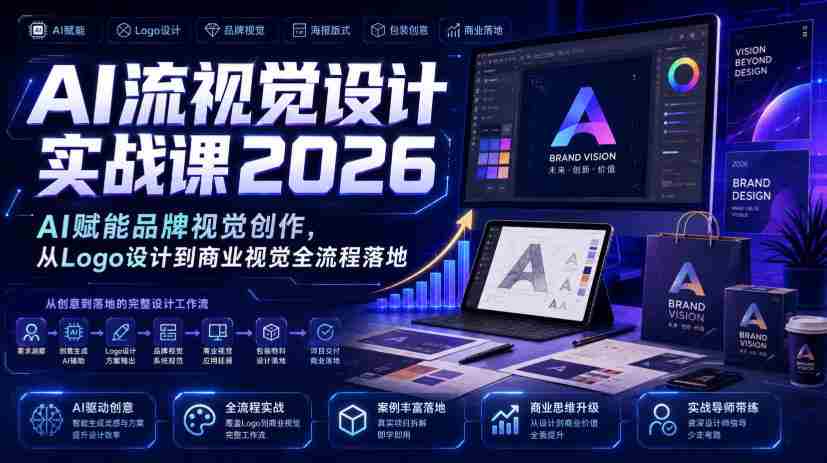 AI流视觉设计实战课2026：AI赋能品牌视觉创作，从Logo设计到商业视觉全流程落地-任任的小木屋 - 热点知汇