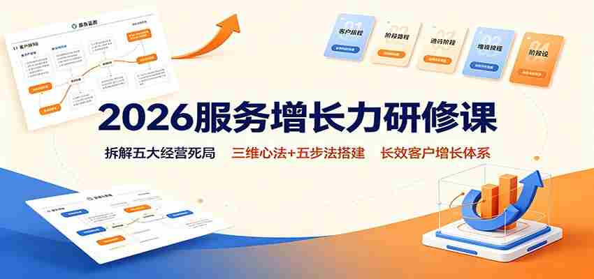 2026服务增长力研修课：拆解五大经营死局，三维心法+五步法搭建长效客户增长体系-任任的小木屋 - 热点知汇