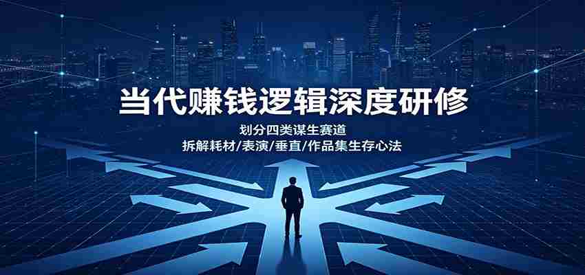 当代赚钱逻辑深度研修：划分四类谋生赛道，拆解耗材/表演/垂直/作品集生存心法-任任的小木屋 - 热点知汇