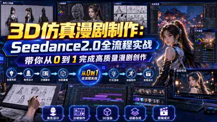 3D仿真漫剧制作:Seedance2.0全流程实战,带你从0到1完成高质量漫剧创作-任任的小木屋 - 热点知汇